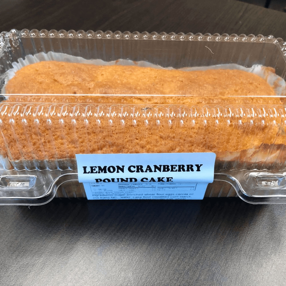 Lemon Cranberry Pound Cake $3.99 or 3 for $9.99