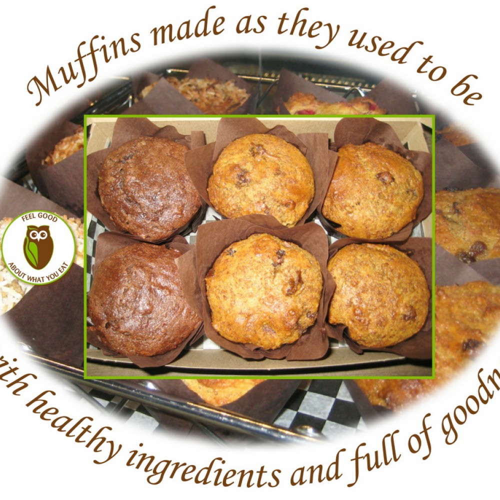 Healthy Owl Box of Assorted Muffins - half dozen