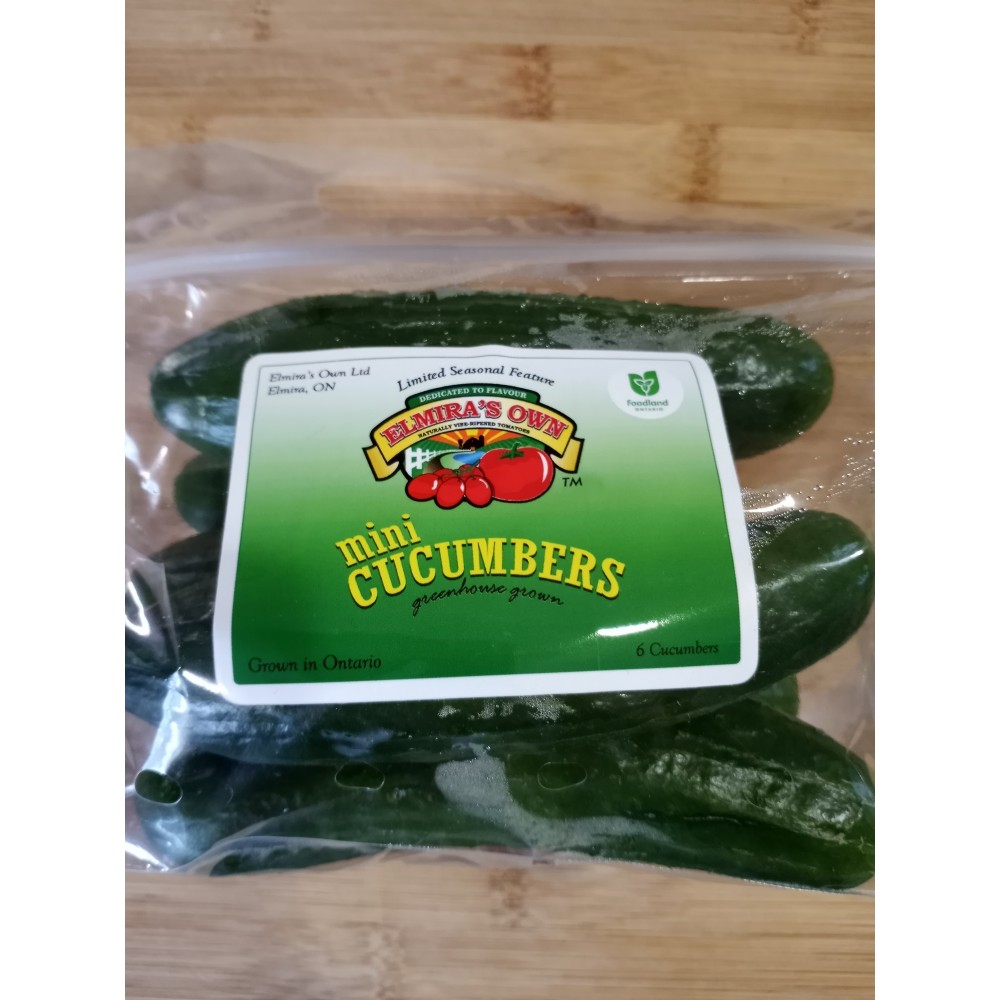 Mini Cucumbers - Tray of 12  x Bags of 6