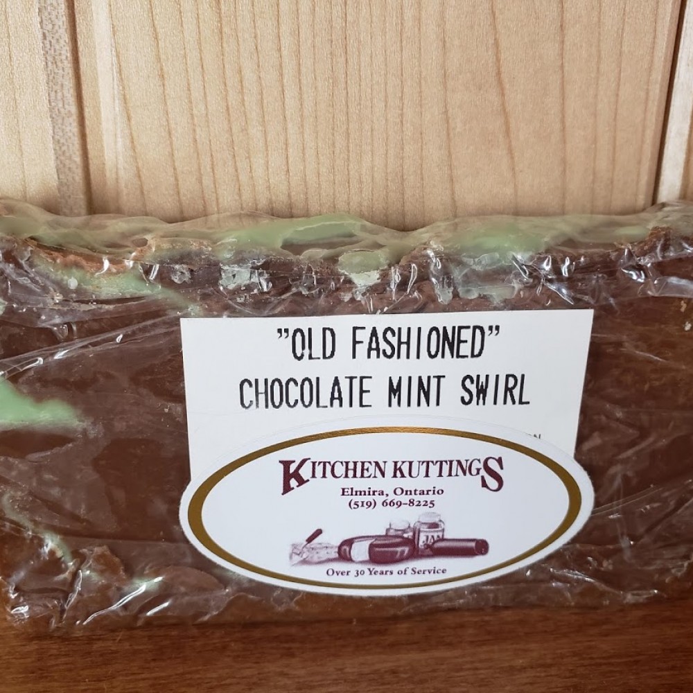 "Old Fashioned" Chocolate Mint Swirl Fudge