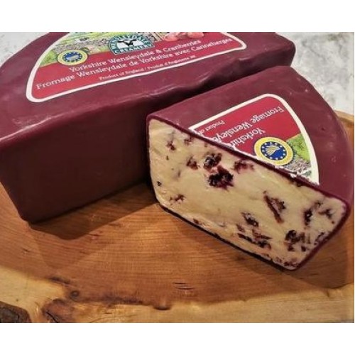 Fresh Cut English Wensleydale with Cranberries - per lb